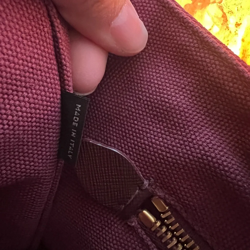 Prada Burgundy Studded Women's Bag - Picture 8 of 13